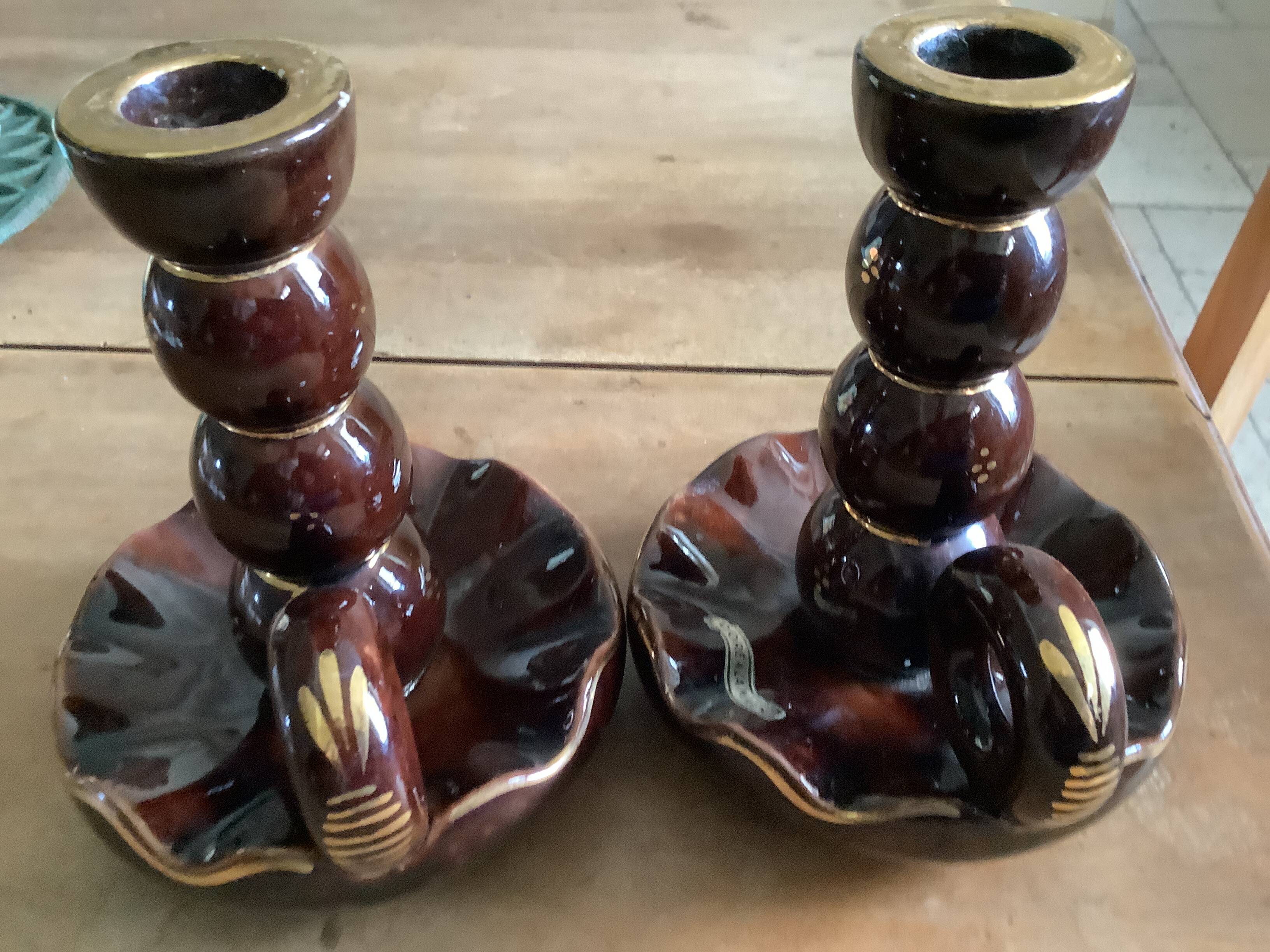 Lot bougeoirs vintage