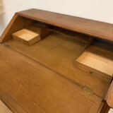 Carved oak secretary