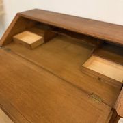 Carved oak secretary