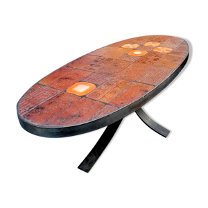 Table basse ovale en