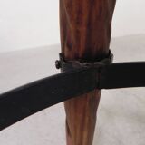 Set of 2 Spanish stools with cowhide, 1960s