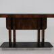 Table à manger Art Déco des années 1930 à Walnut, Tchécoslovaquie