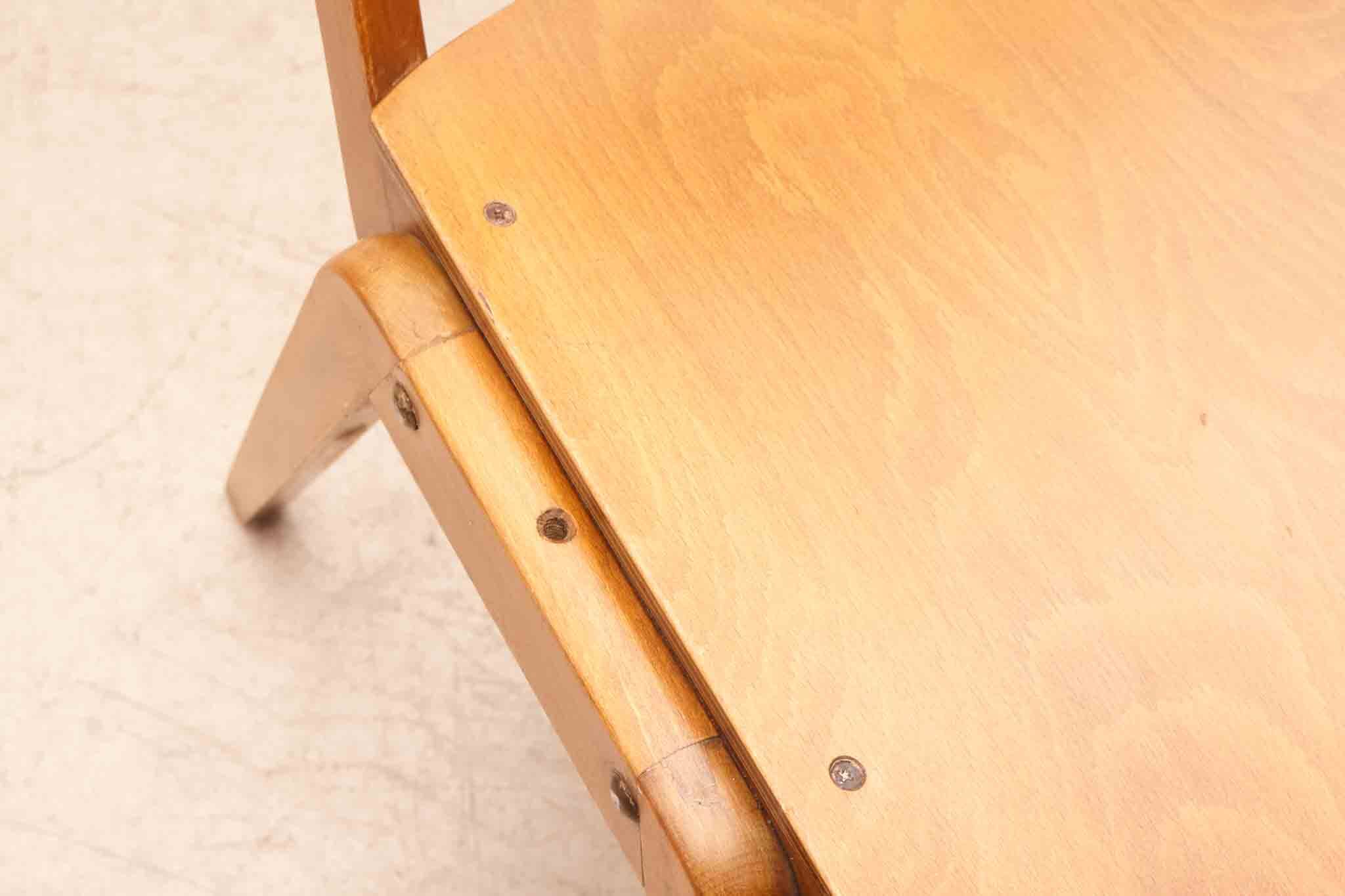 Scandinavian style oak bistro chair