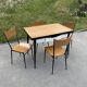 Table à manger italienne et 4 chaises de Salvarani Depositato, années 1950