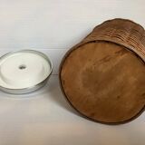 Old wicker rattan ice bucket