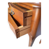 Pair of bedside cherry and bronze