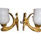 lustre et ses appliques laiton bronze dorée