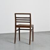 Paire de chaises 103 en hêtre teinté par René Gabriel, circa 1943