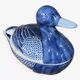 Boîte canard céramique bleu