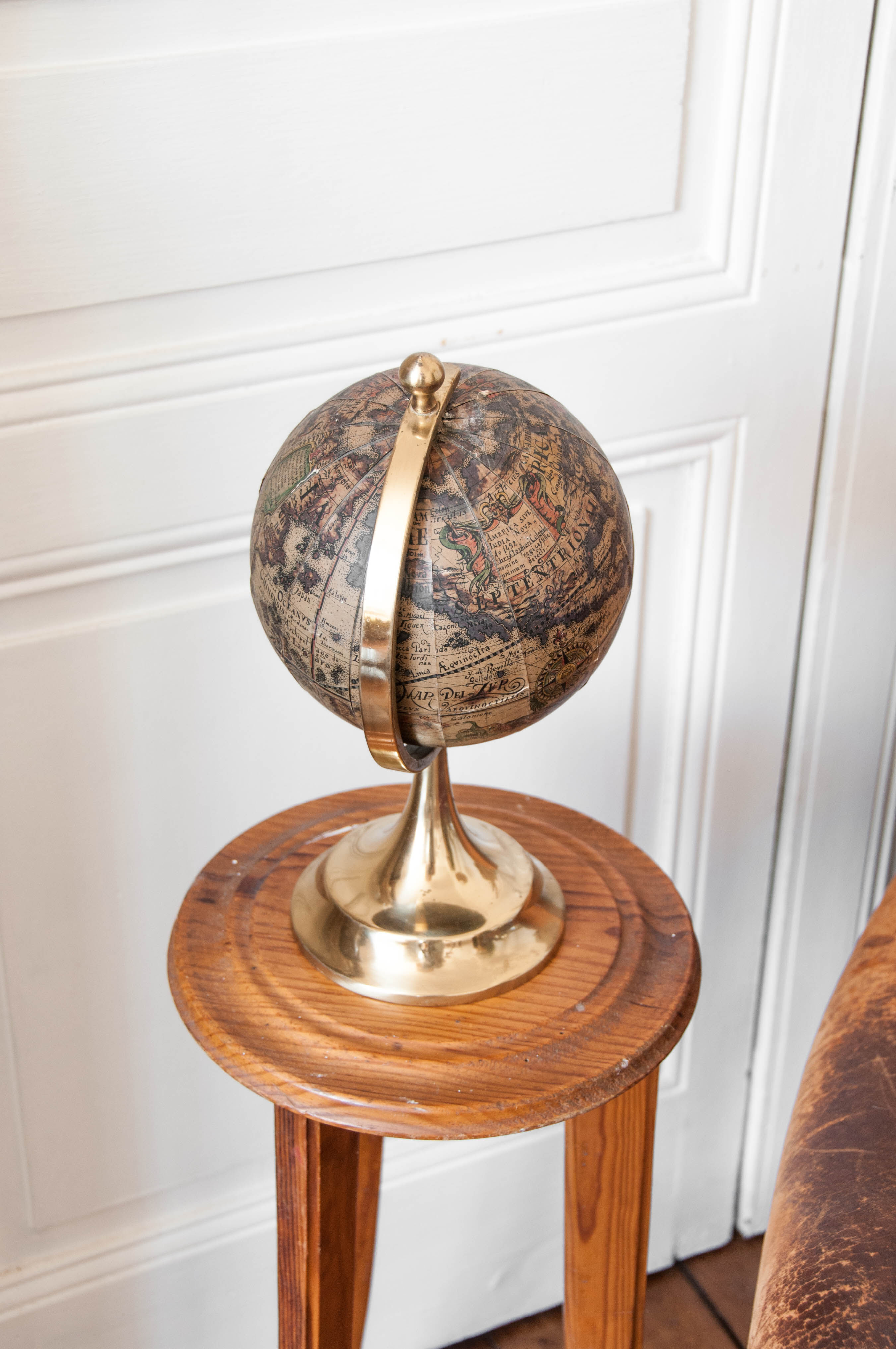 Brass earth globe - 1950
