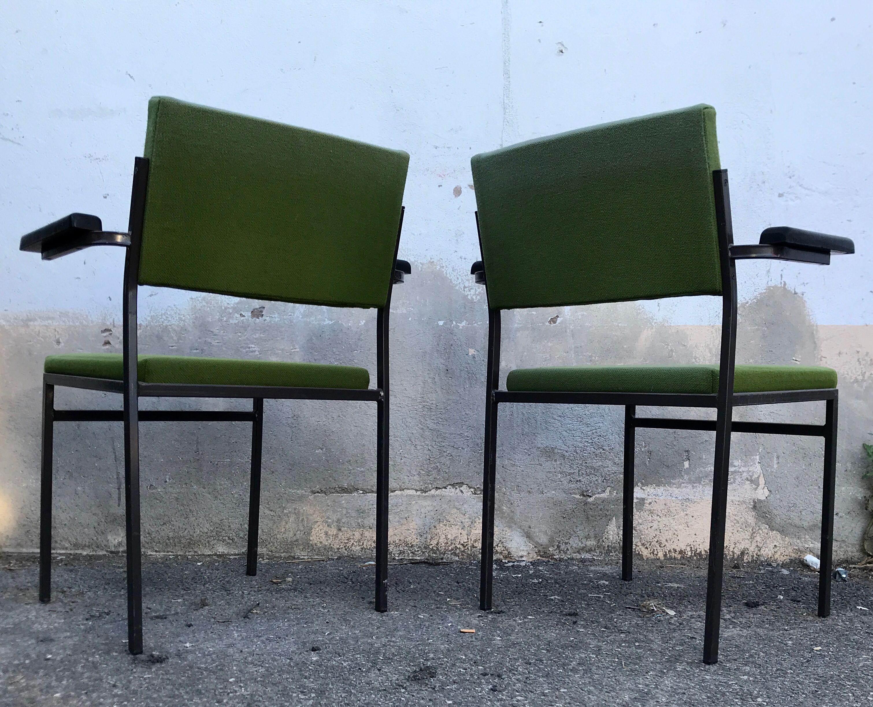 27 armchairs - modern - vintage - metal feet - 1960