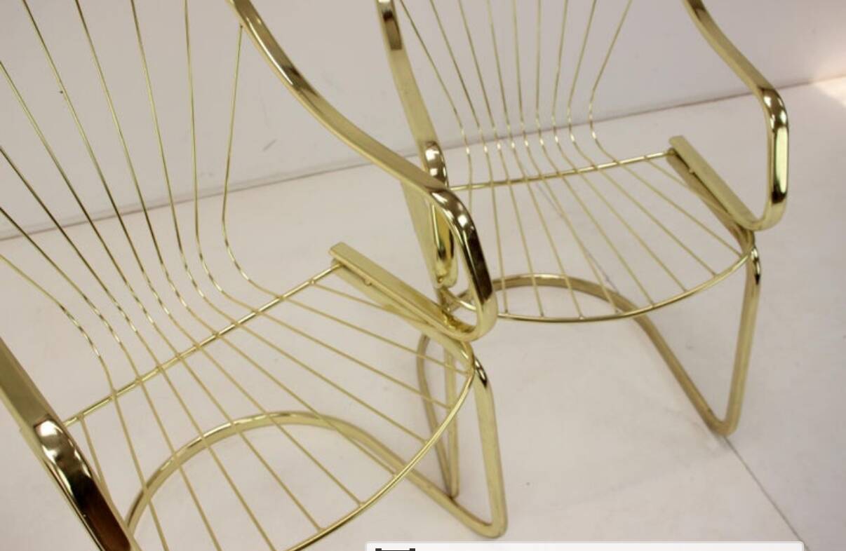 Pair of Gastone Rinaldi chairs, 1970s.