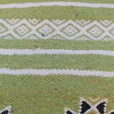 Tapis couloir vert fait main traditionnel 65x200cm