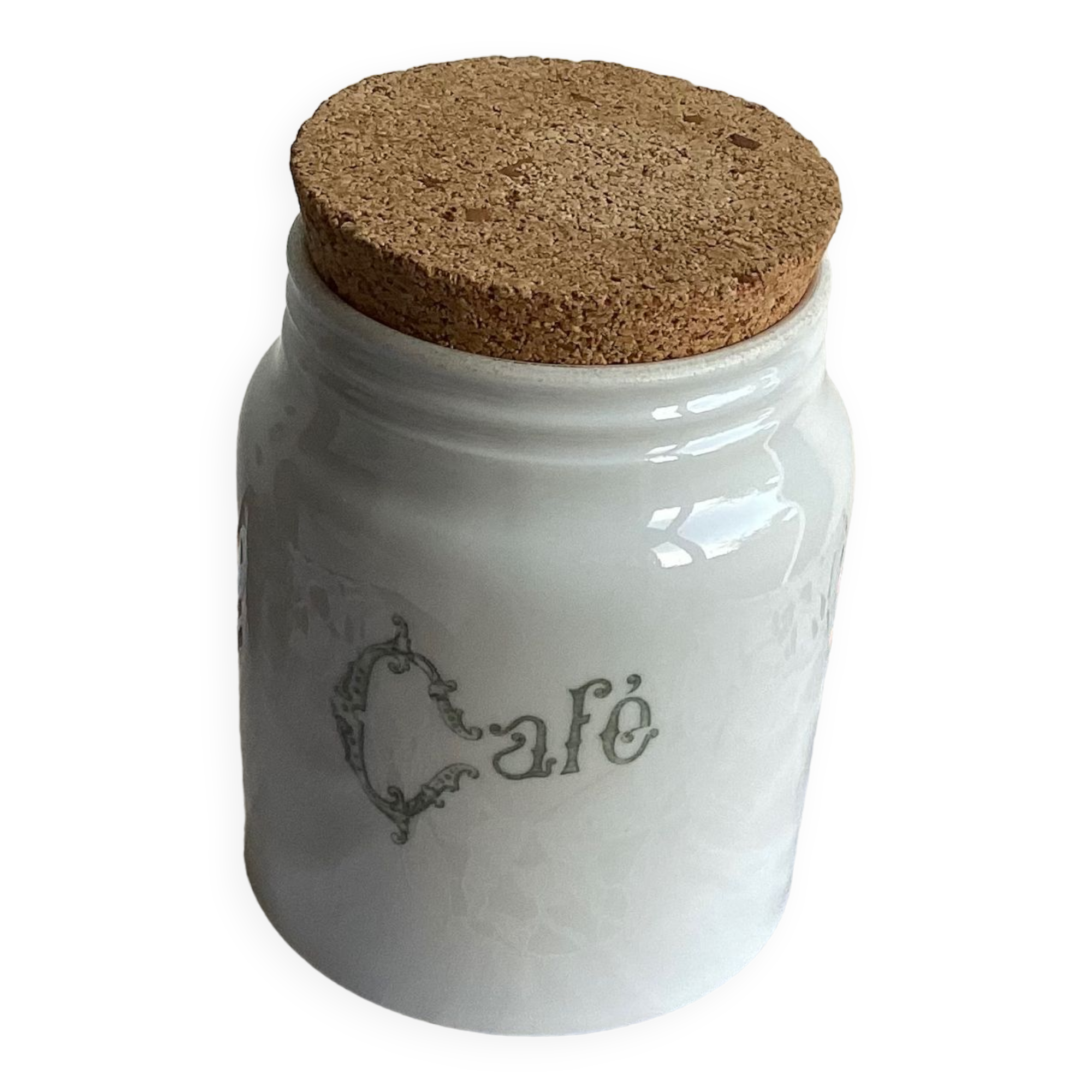 “Coffee” porcelain pot with cork stopper