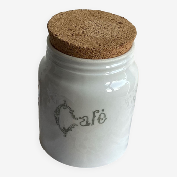 “Coffee” porcelain pot with cork stopper
