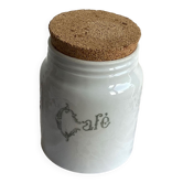 Pot porcelaine « Café » avec bouchon liège