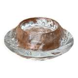 Glass candlestick from the mid-century Danish Capriole series by Royal Copenhagen, 1960s.