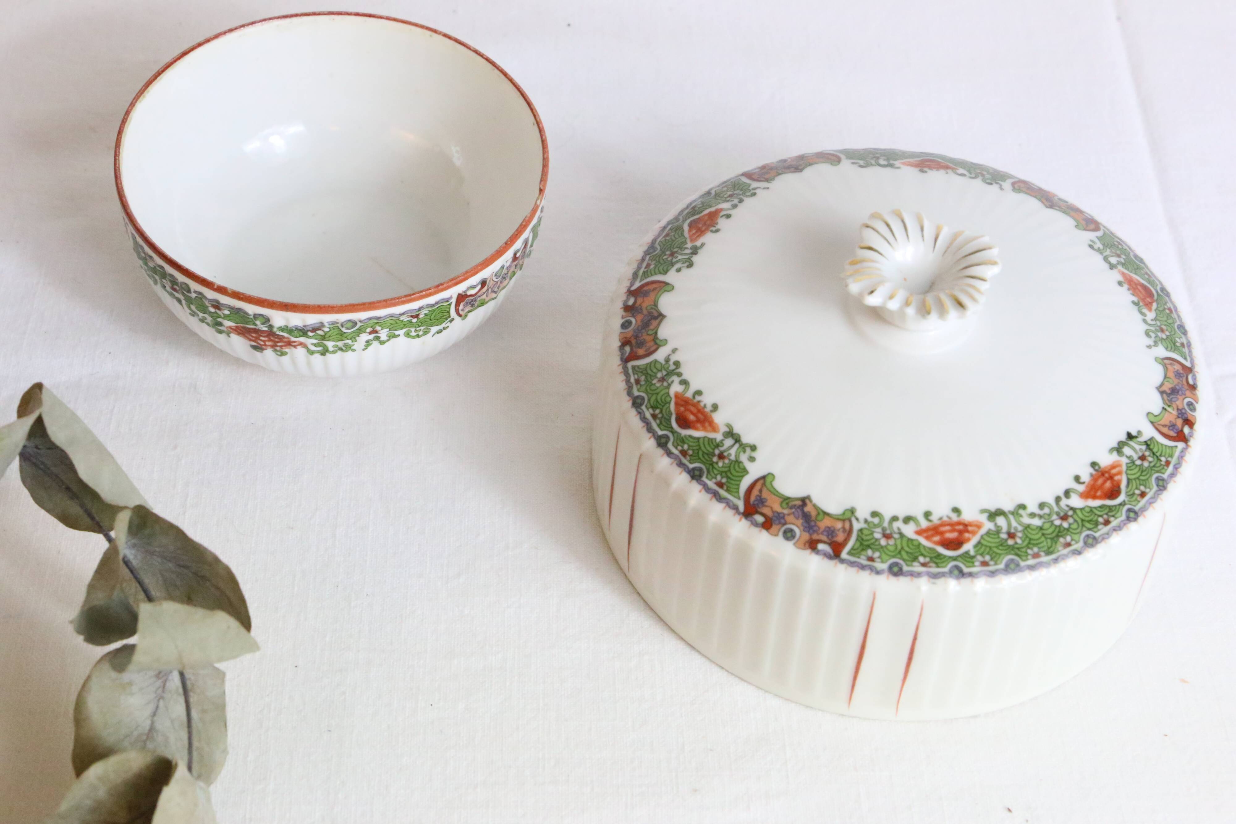Butter maker in anvcian porcelain, vintage, France