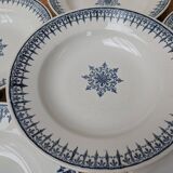 Set of 6 old ceramic soup plates, Primax saint model