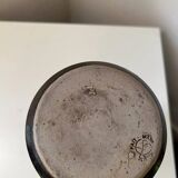 Vintage 1950s black and brown glazed stoneware pitcher/jug