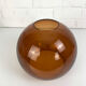 Pendant lamp ball Space Age amber glass chrome 1970s