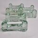Set of six water glass knife holders from the Biot glassworks, signed