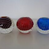 Italian candleholders in Murano glass, 1950s, set of 3.