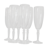 Lot of six glasses of champagne