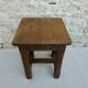 Tabouret en bois massif, bistrot, années 60