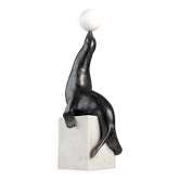 Sculpture de lion de mer Art Déco attribuée à Marcel-André Bouraine, années 1920.
