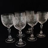 6 Lorraine crystal glasses, Gérard model