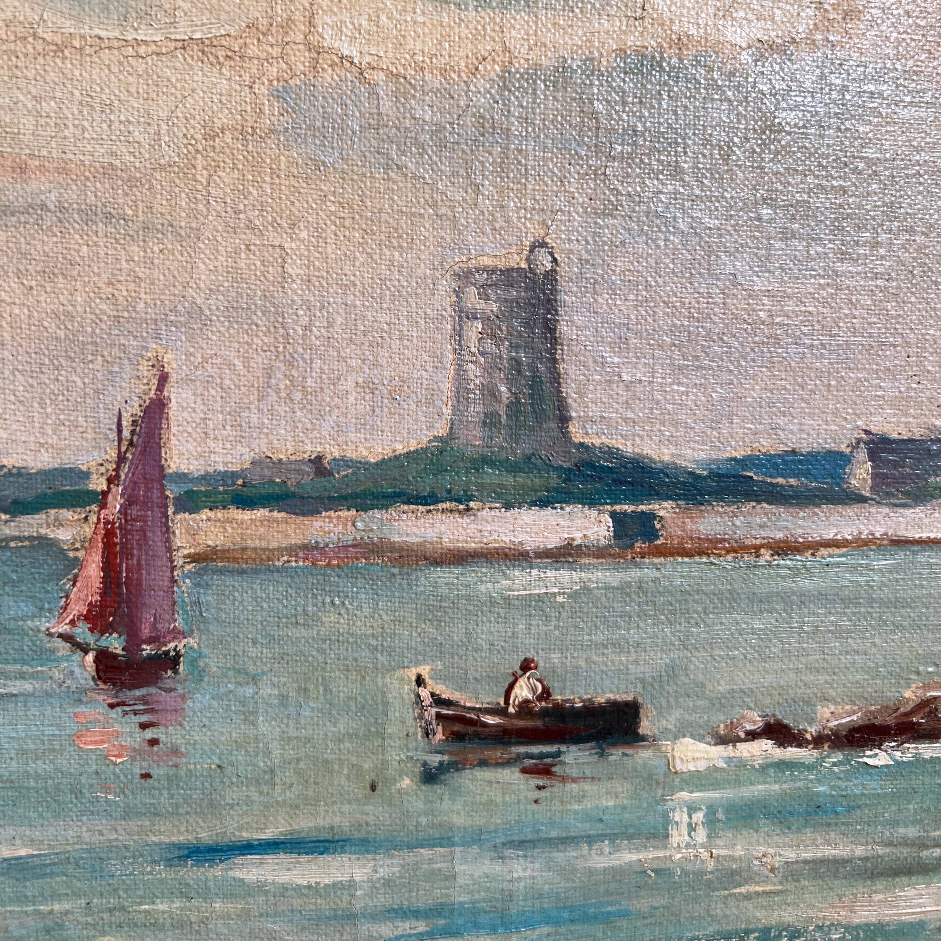 Tableau marine bord de mer Bretagne