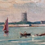 Tableau marine bord de mer Bretagne
