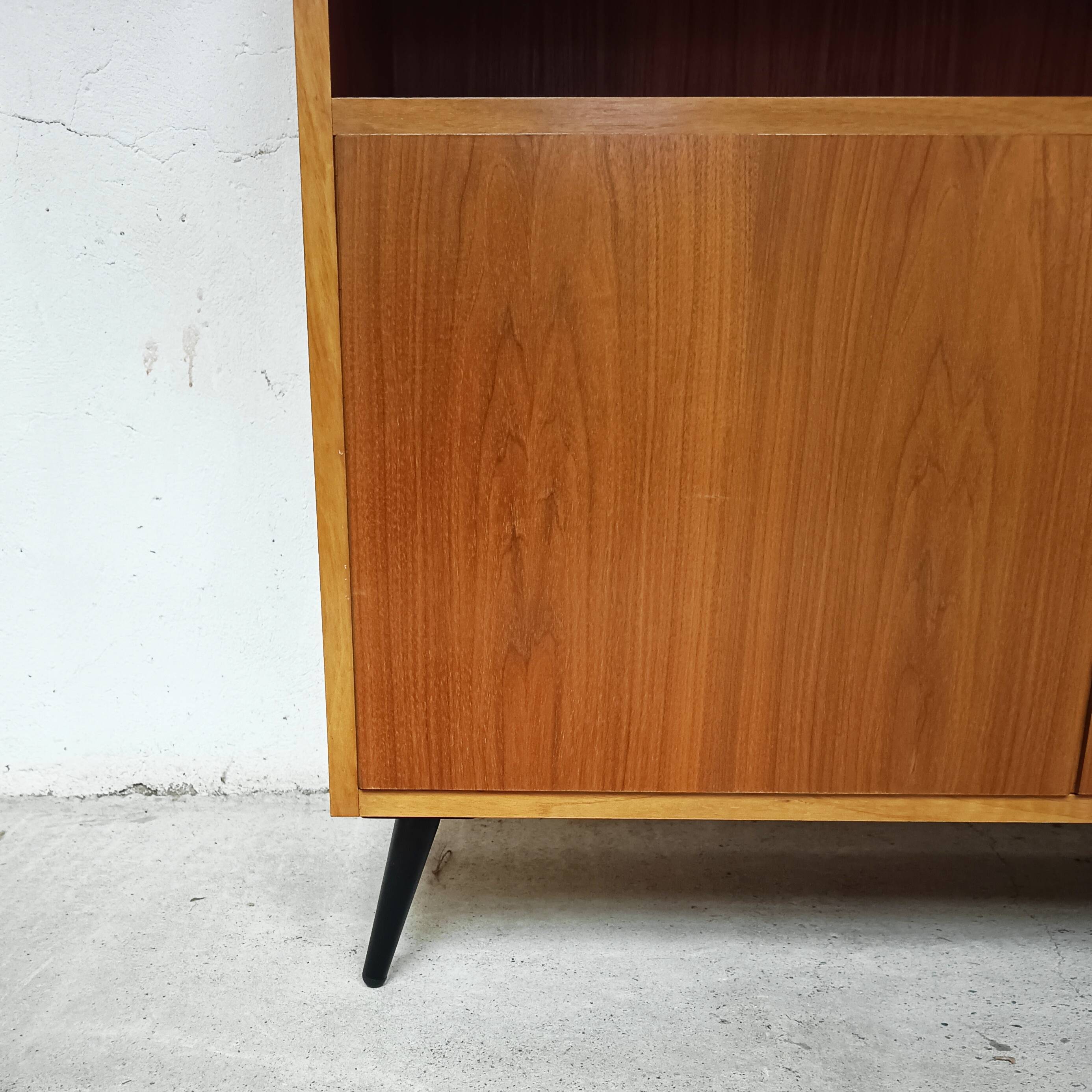 Semi-open, two-door cabinet, 1960