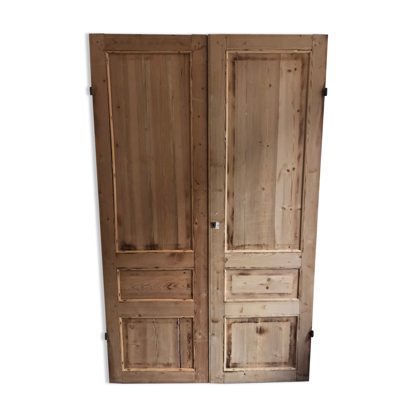 Pair of old XIX pine doors