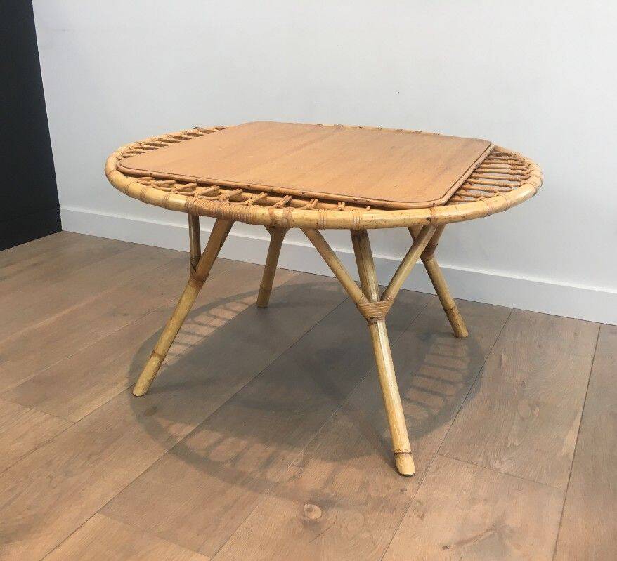 Rattan coffee table