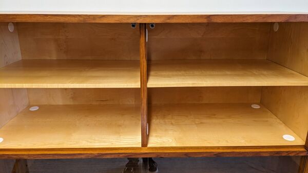 Enfilade haute ou living de style scandinave en teck, France vers 1960