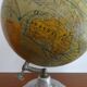 Terrestrial globe boiled cardboard J.Forest Girard Barrère & Thomas Ø 19.5 aluminum base