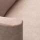 Vintage curved sofa in brown fabric – Italian design from the 1970s modernism
