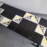 Importante table basse vintage 1950 ceramique & acier 50s 1950s vallauris