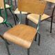 Lot of 14 mismatched vintage school chairs