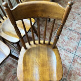 2 solid oak chairs