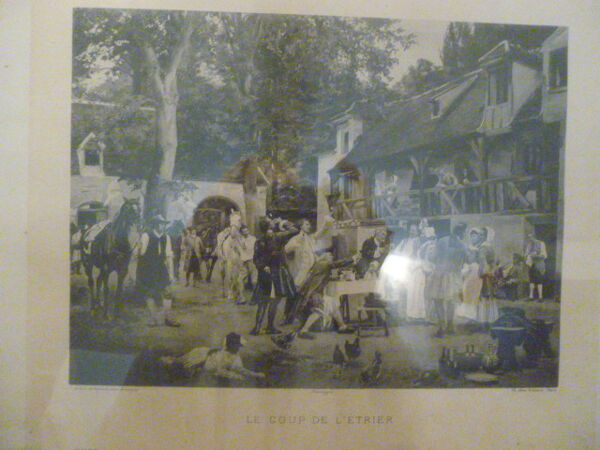Gravures anciennes 1880 - Le Capitaliste H Dupray et Le coup de l’Étrier L Gros
