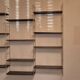 1960s IRON AND SHEET METAL WALL SHELVES