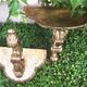 Important, pair of wooden consoles with gilded stucco in Louis XV style. XIX century.