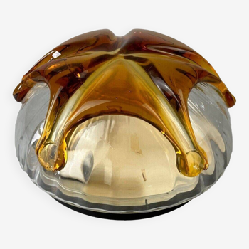 60s 70s Brutalist Ceiling Lamp Flush Mount Murano Glass Space Age Design