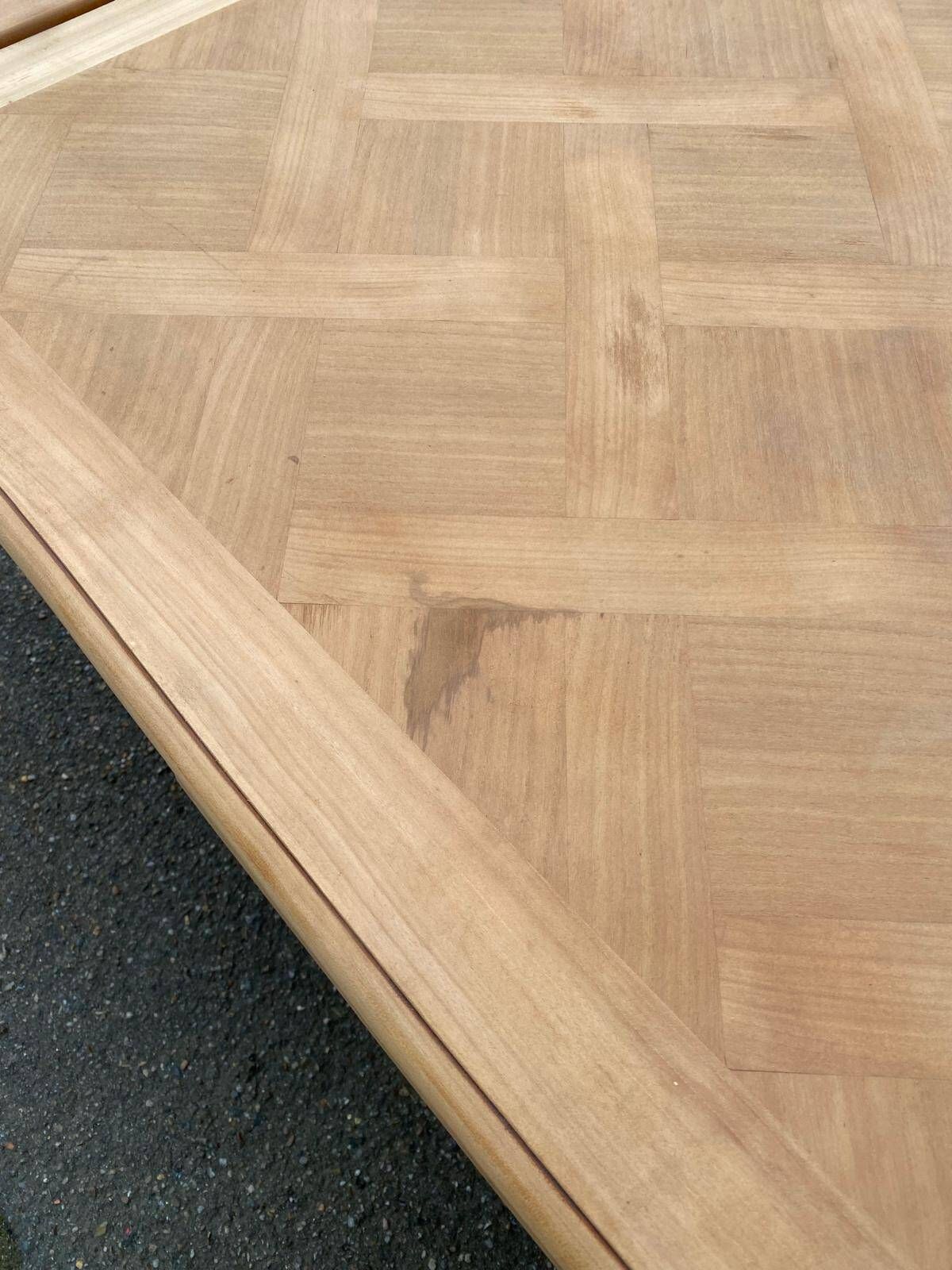Louis XV extendable dining table from the 20th century, renovated in cherry wood, 140-240cm.
