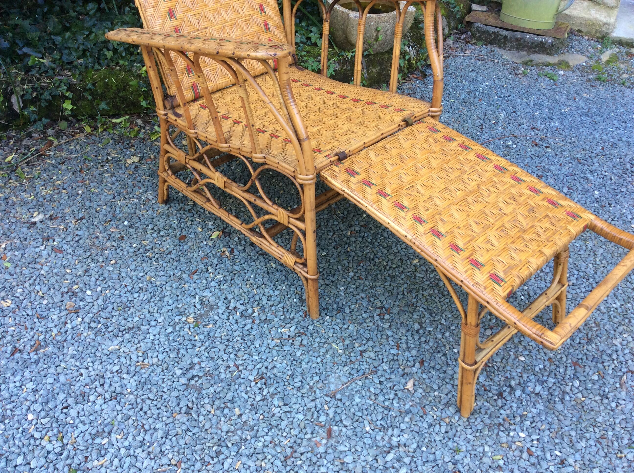 Rattan long chair