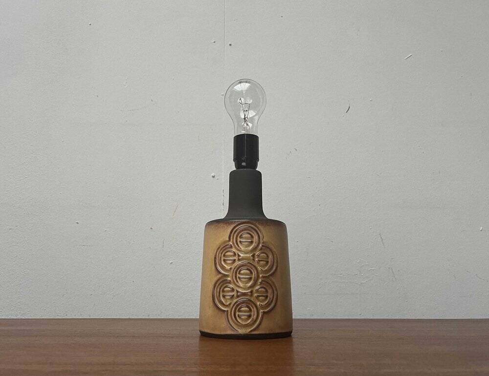 Mid-century Danish studio ceramic table lamp by Frank Keramik, 1960s.
