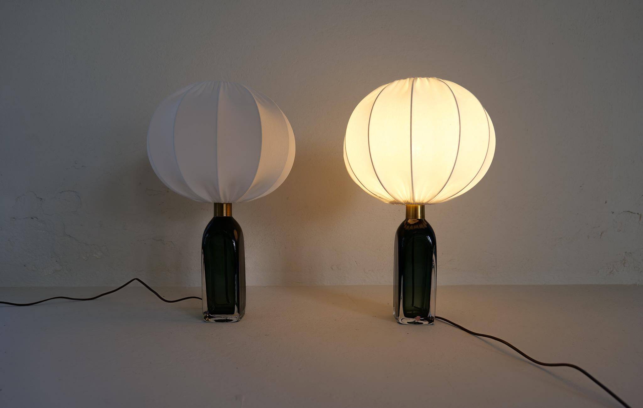 Mid-Century Modern Table Lamps by Carl Fagerlund for Orrefors Sweden RD 1406
